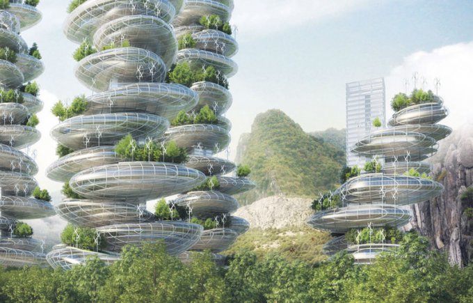 Как будут выглядеть города будущего. Фото