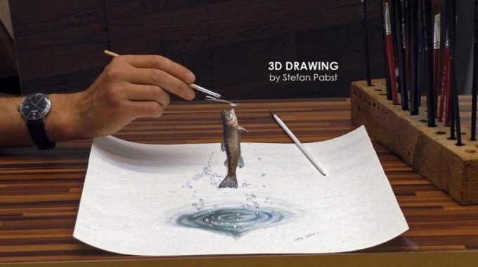 Впечатляющие 3D-рисунки, которые легко спутать с реальностью. Фото