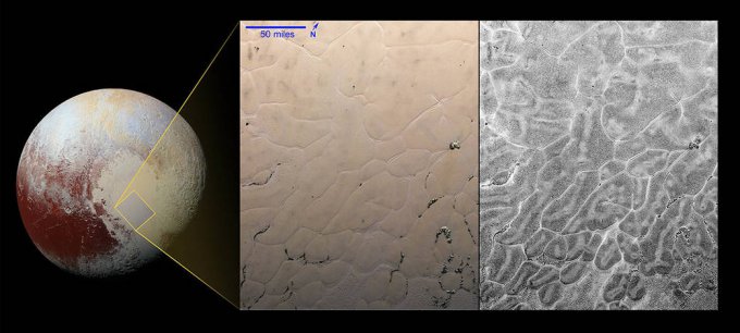 NASA показала новые детальные снимки равнин Плутона