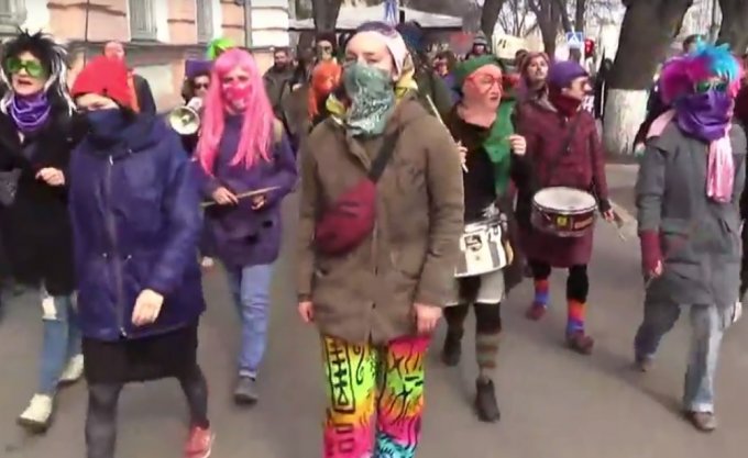 Активные феминистки вышли на акцию протеста в Киеве