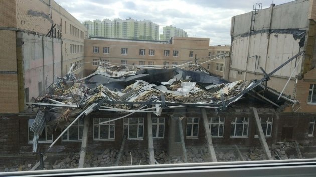 В России обрушилось здание школы: без жертв не обошлось
