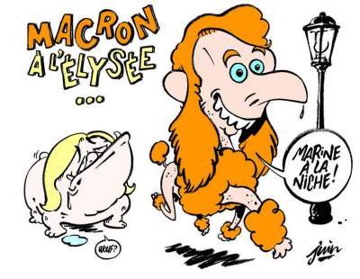 Марин Ле Пен высмеяли на страницах Charlie Hebdo