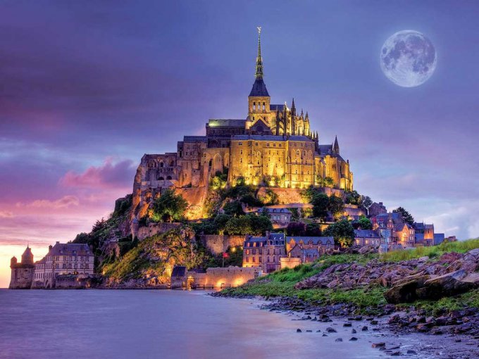 Красивейшее место Франции – Замок Мон-Сен-Мишель. Фото