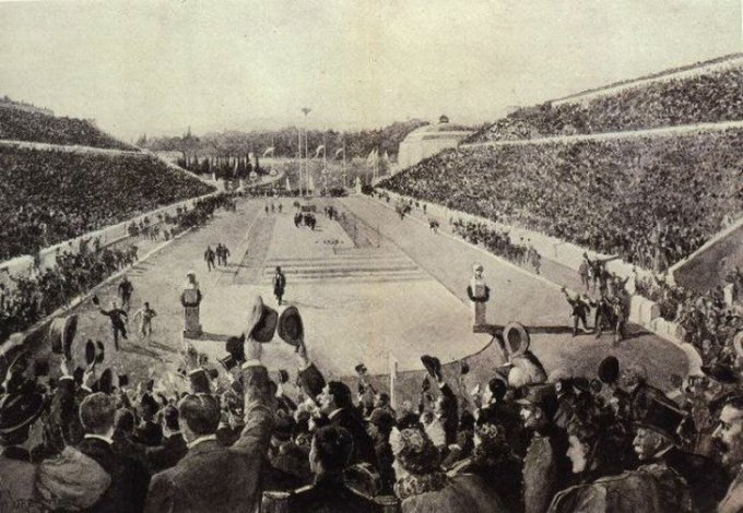 Мраморный стадион, на котором состоялись первые Олимпийские игры современности. Фото