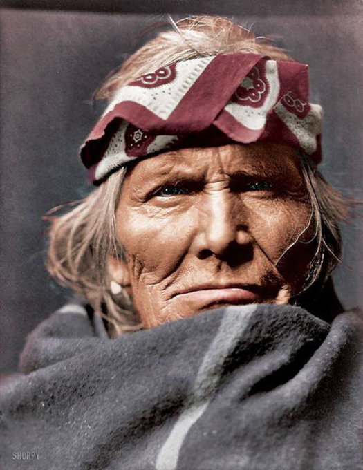 Редчайшие цветные снимки индейцев конца XIX века. Фото