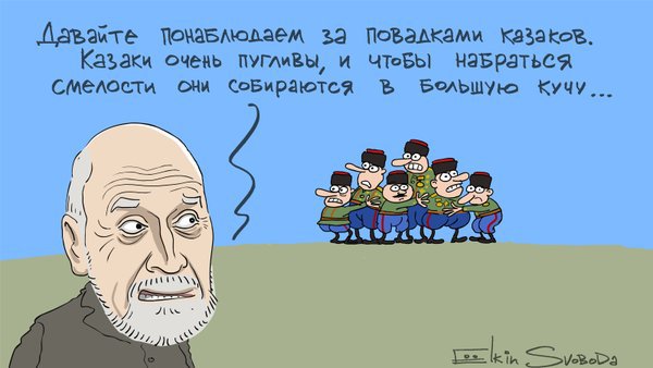 Соцсети позабавила карикатура на российских казаков