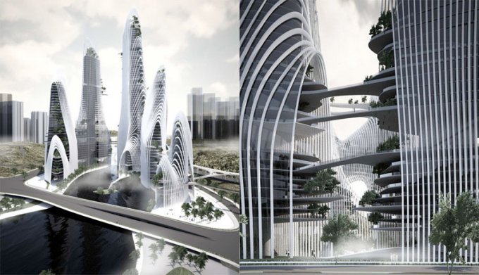 Как будут выглядеть города будущего. Фото