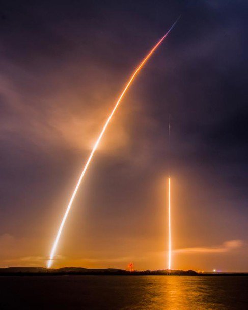 Фотограф-подросток сделал впечатляющие снимки запуска ракеты Falcon. Фото