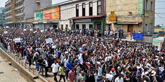 Около ста человек убито во время массовых протестов в Эфиопии