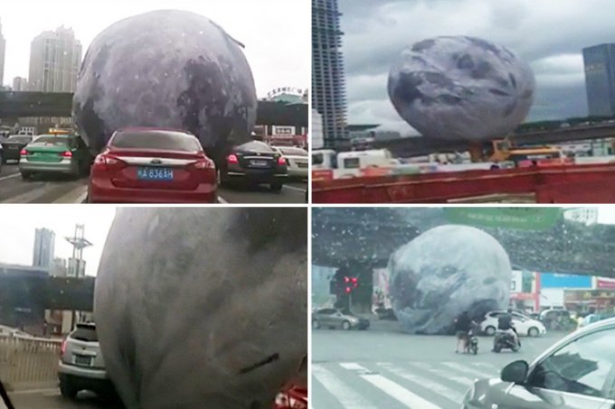 Гигантский шар терроризирует китайский город. Видео