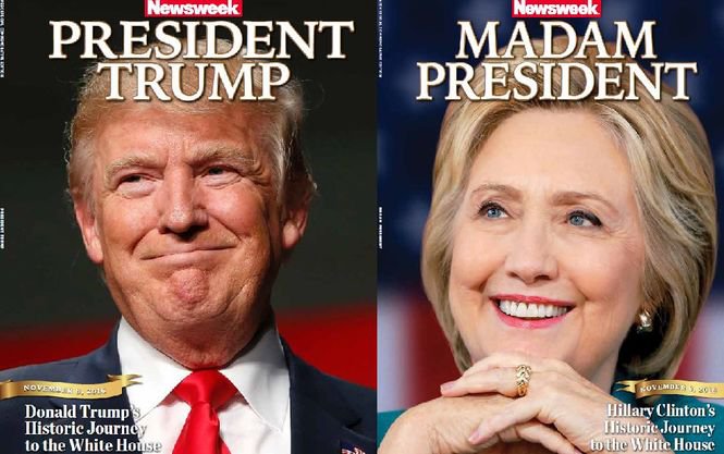 В США появились журналы с новостью о победе Клинтон