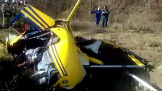 В Крыму разбился вертолет с тремя людьми на борту