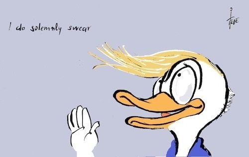 Дональд Трамп стал героем серии карикатур