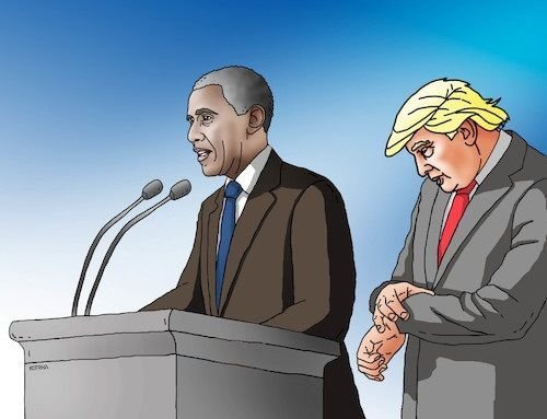Дональд Трамп стал героем серии карикатур