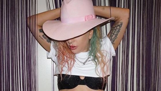 Леди Гага не постеснялась обнажиться до нижнего белья