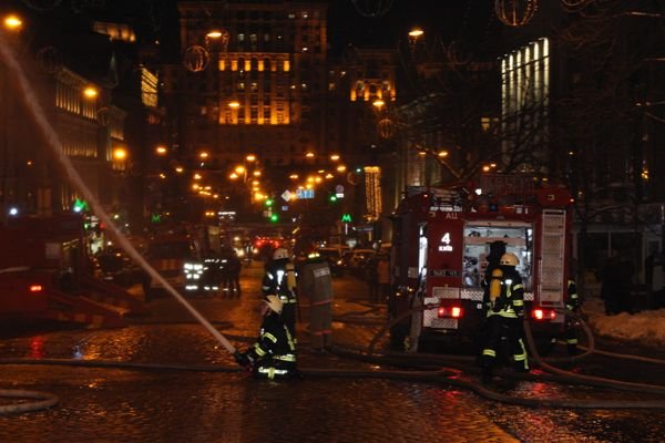 В центре Киева произошел масштабный пожар