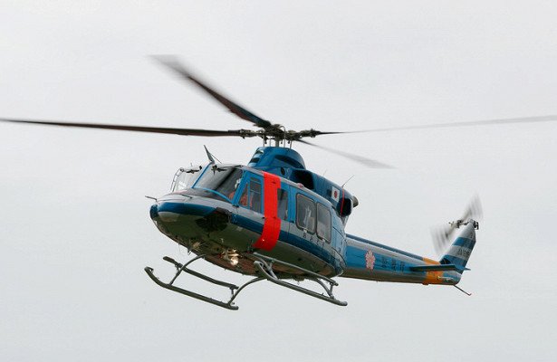 В Японии возле действующего вулкана разбился спасательный вертолет 