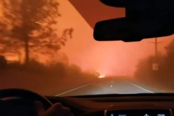Пройшов крізь вогонь: вражаюче відео лісових пожеж в Каліфорнії